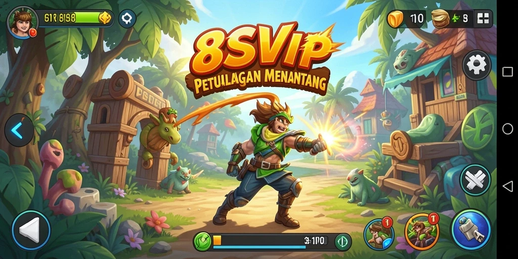 Tampilan gameplay 8SVIP yang penuh warna dan seru.