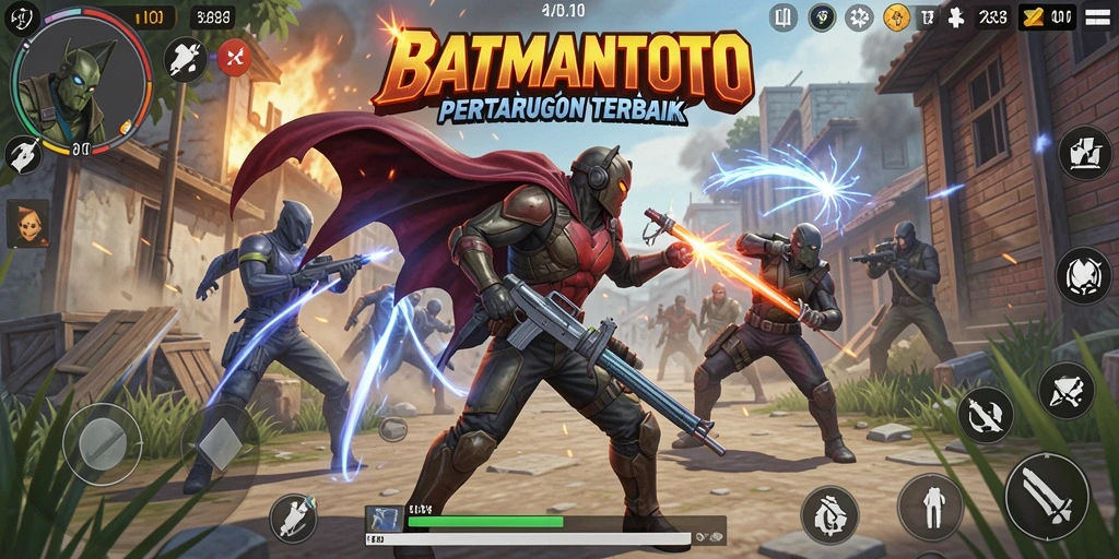 Tampilkan momen aksi seru dalam gameplay BATMANTOTO.