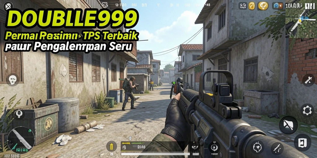 Tampilan gameplay seru dari DOUBLE999 dalam aksi TPS.