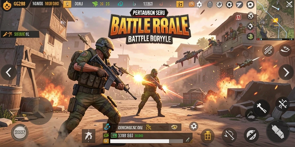 Gameplay seru dan menegangkan di GG288 Battle Royale.