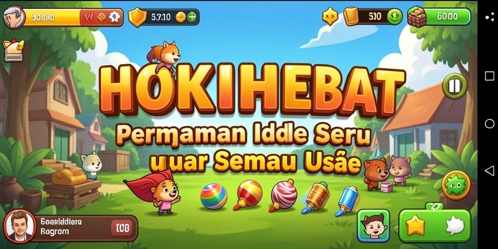 Tangkapan layar HOKIHEBAT menunjukkan karakter dalam aksi gameplay Idle yang menarik.