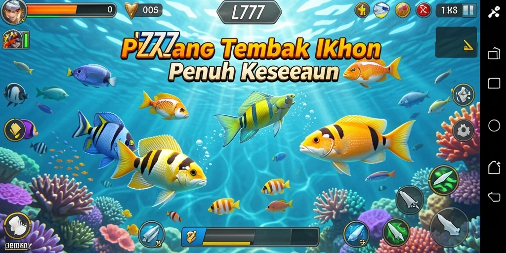 Screenshot gameplay L777 yang menampilkan aksi seru Tembak Ikan.