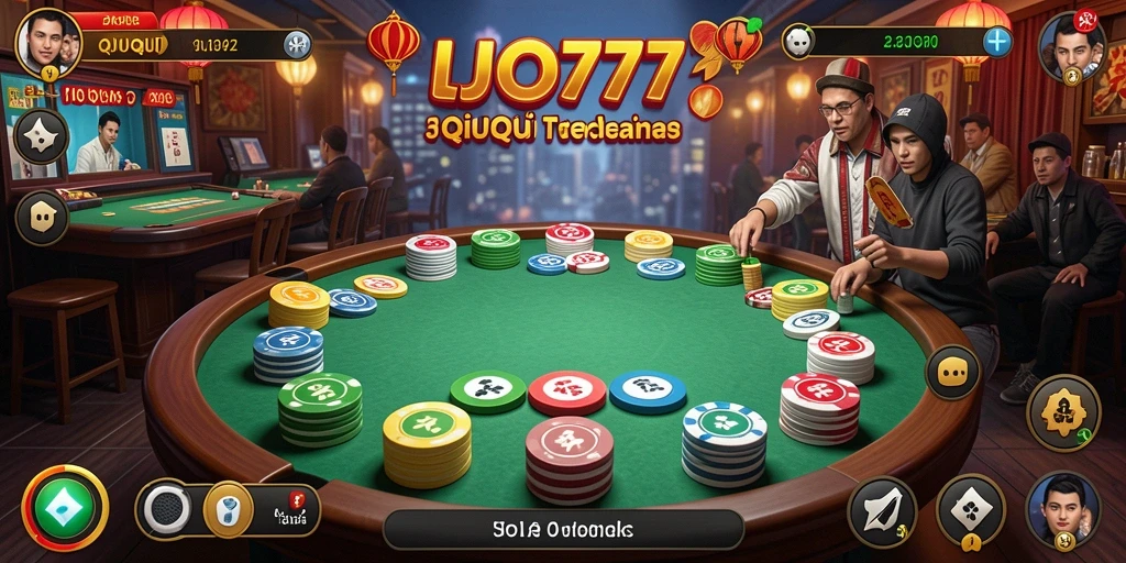 Tangkapan layar gameplay LJO777 menunjukkan keseruan bermain QiuQiu.