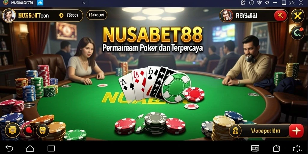 Tampilan gameplay Poker di NUSABET88 yang menarik dan interaktif.