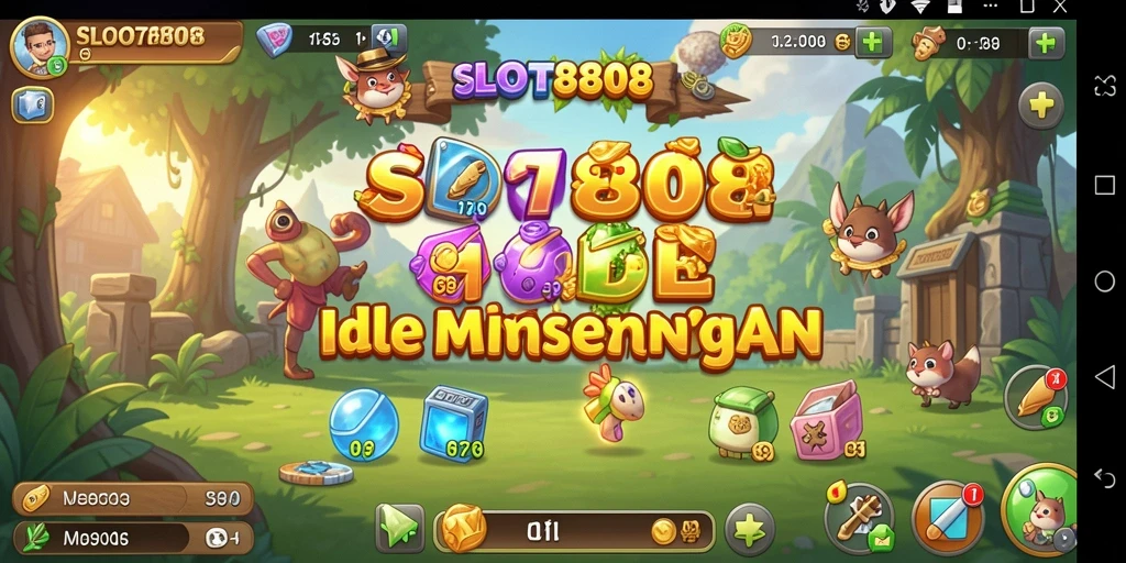 Screenshot SLOT8808 menunjukkan tampilan menarik gameplay Idle.