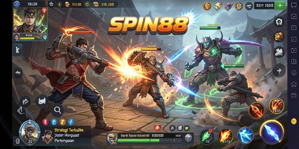 Tampilan gameplay menarik dan penuh aksi di SPIN88.