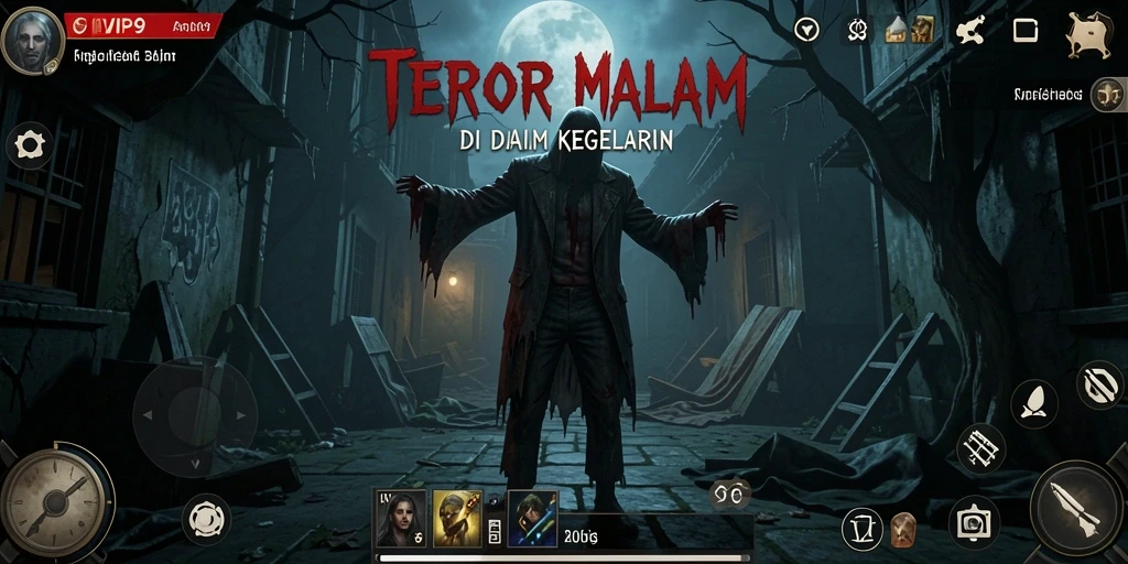 Tampilan gameplay menegangkan yang penuh dengan efek suara menyeramkan.