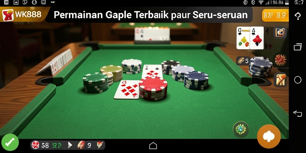 Tampilan menangkap keseruan bermain Gaple di WK888.